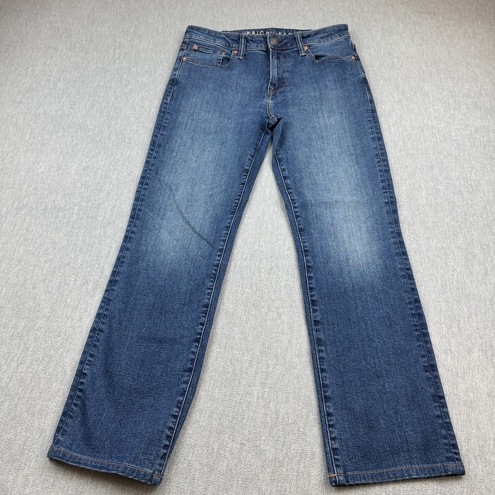 American Eagle Jeans Mens 30X32 Blue Denim Airflex Original Bootcut Stretch Pant